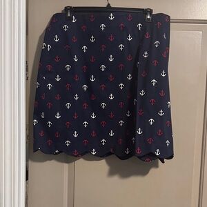 Talbots Navy Mini Skirt with Nautical Accents